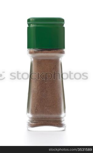 Allspice bottle isolated on the white background