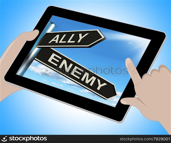 Ally Enemy Tablet Showing Friend Or Adversary