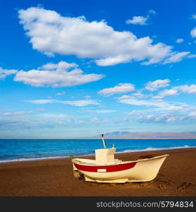 Almeria Cabo de Gata San Miguel beach boats in Spain