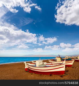 Almeria Cabo de Gata San Miguel beach boats in Spain