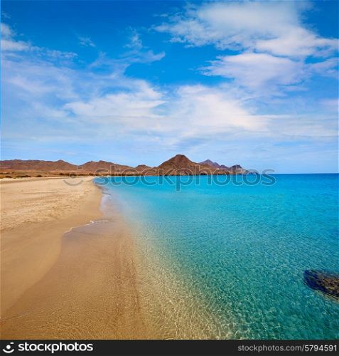 Almeria Playa de los Genoveses beach in Cabo de Gata Spain