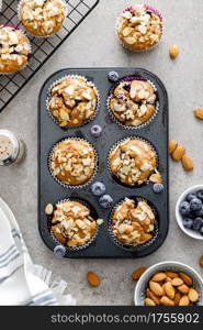 Almond blueberry muffins cupcakes dessert