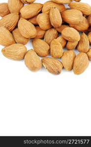 almond nuts isolated on white background