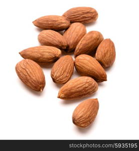 almond nuts isolated on white background close up