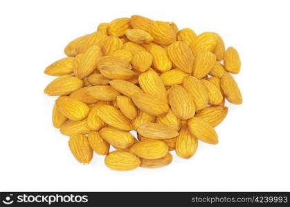 almonds isolated on a white