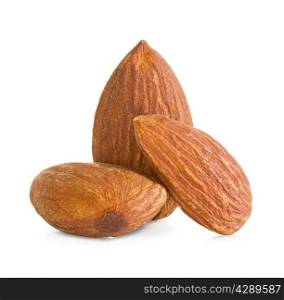 almonds isolated on a white background