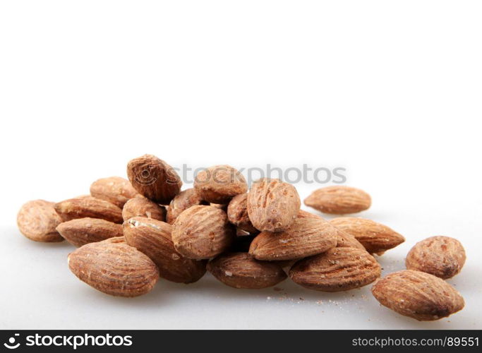 Almonds isolated on white