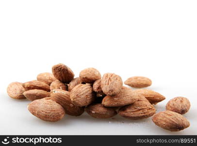 Almonds isolated on white