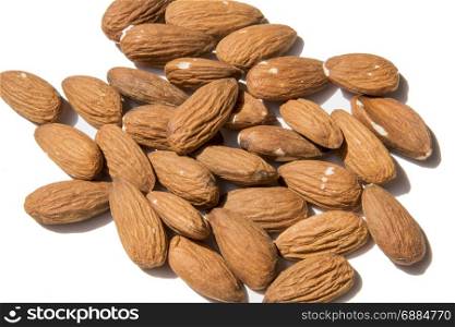 almonds isolated on white background photo. Beautiful picture, background, wallpaper