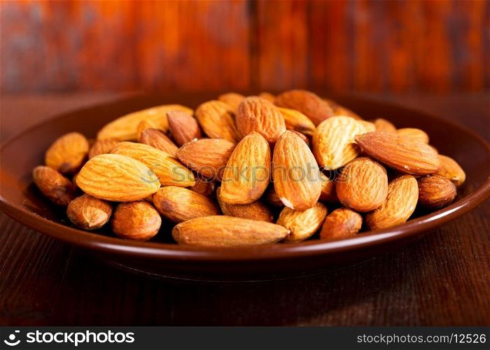 almonds on a plate