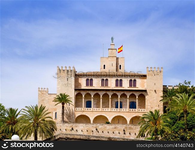 Almudaina palace in Palma de Mallorca from Majorca island from Spain