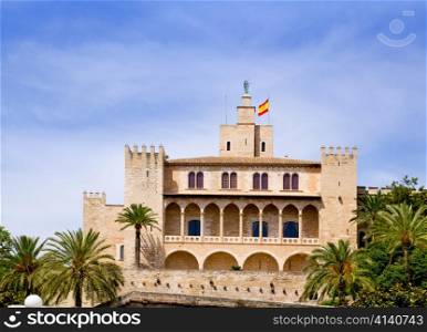 Almudaina palace in Palma de Mallorca from Majorca island from Spain