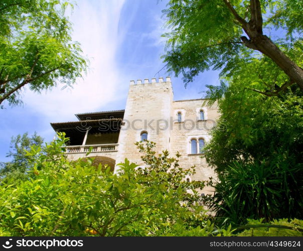 Almudaina palace in Palma de Mallorca from Majorca island from Spain