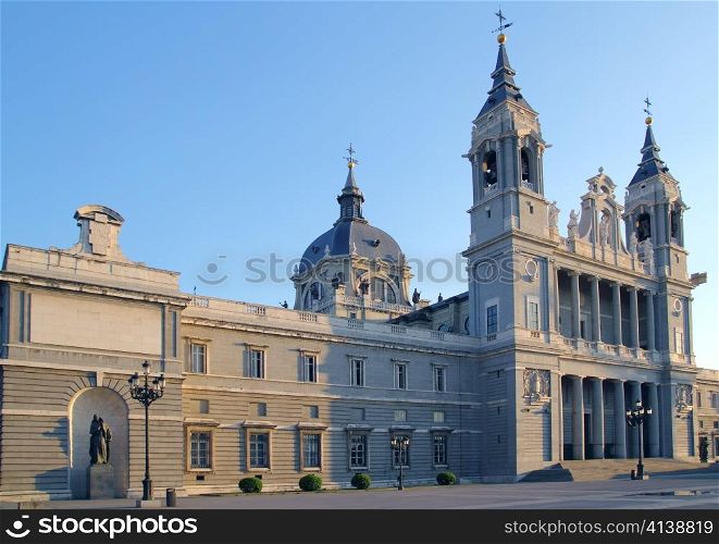 Almudena cathedral Madrid church near Palacio de Oriente in Spain