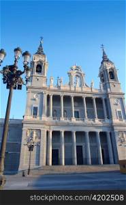 Almudena cathedral Madrid church near Palacio de Oriente in Spain
