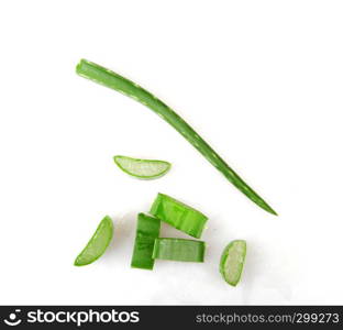 Aloe Vera Against White Background