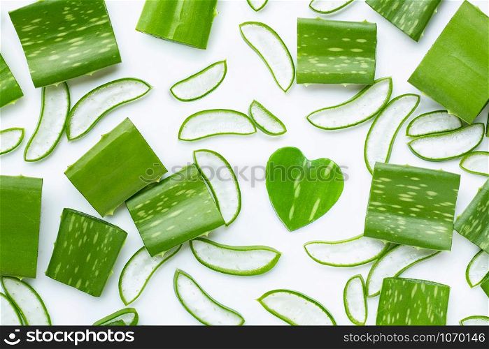Aloe vera background, Aloe vera is a popular medicinal plant for health and beauty. Top view