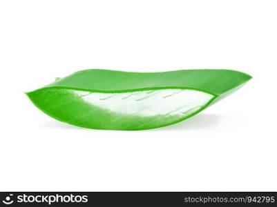 Aloe vera fresh leaf on white