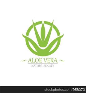 Aloe vera logo and symbol template vector