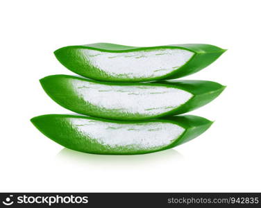 Aloe vera on white