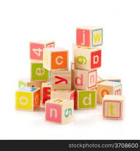 alphabet cubes with letters