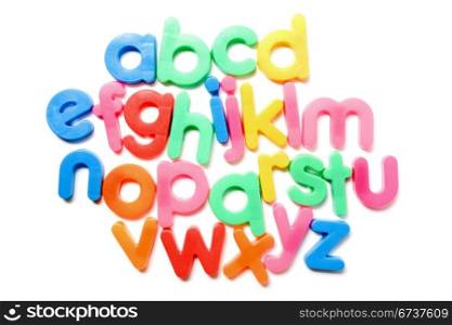 alphabet letters isolated on white background
