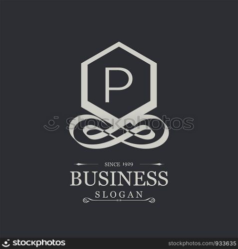 Alphabetical logo design and typography vector