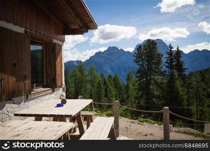 Alpine mountain rifugio