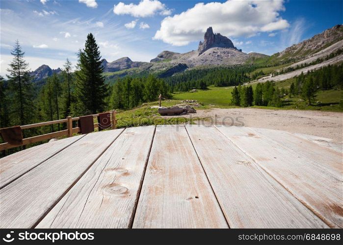 Alpine mountain summer landscape. Dolomites Alps, Italy