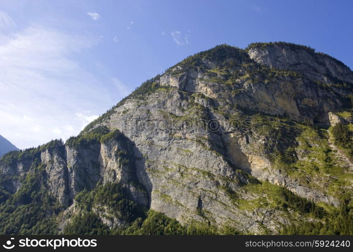 Alpine mountains landscape, in switzerland