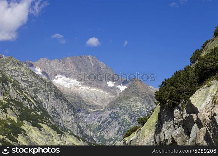 Alpine mountains landscape, in switzerland