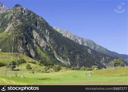 Alpine mountains landscape, in switzerland