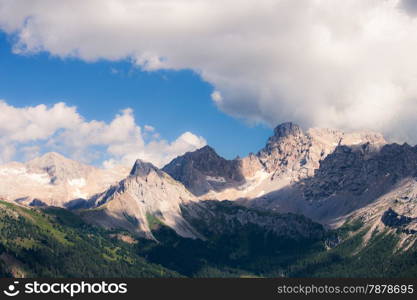 Alpine mountains landscape, Italian Dolomites