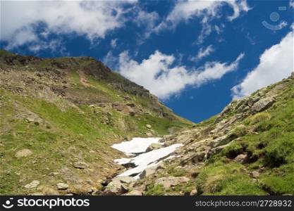 alpine pass in val di Fassa, Italian dolomite