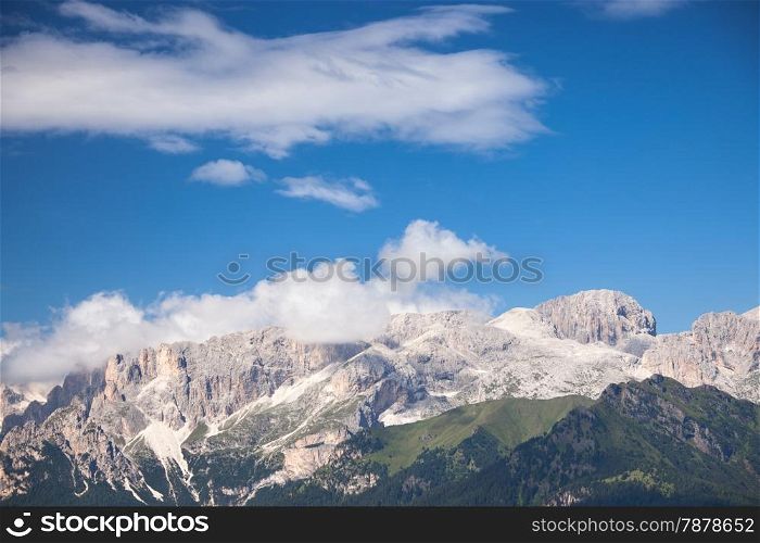 Alpine rocky mountains landscape, Italian Dolomites