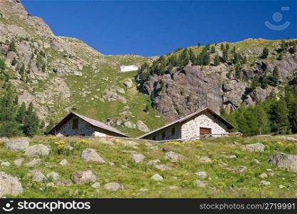 alpine stone houses