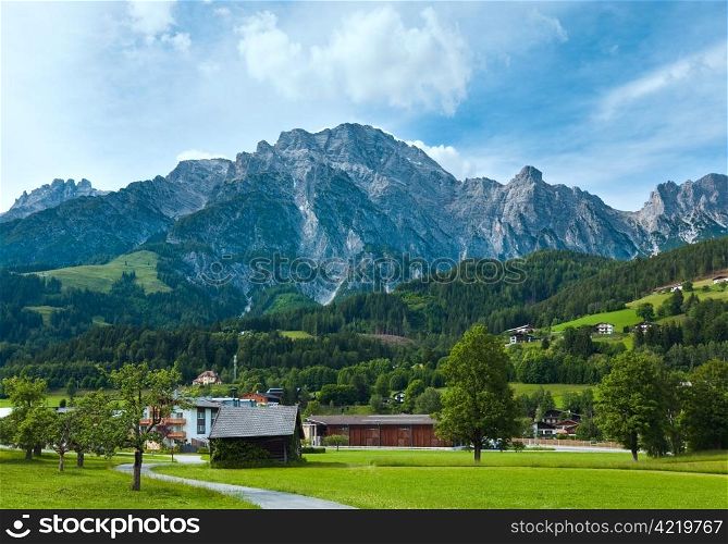 Alps mountain country tranquil summer view (Austria).
