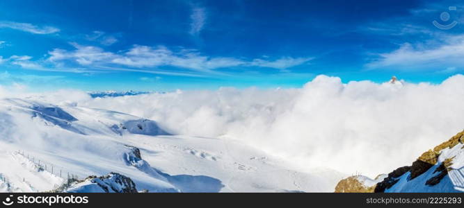 Alps mountain landscape in a beautiful day in Switzerland