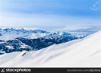 Alps mountain landscape. Winter landscape