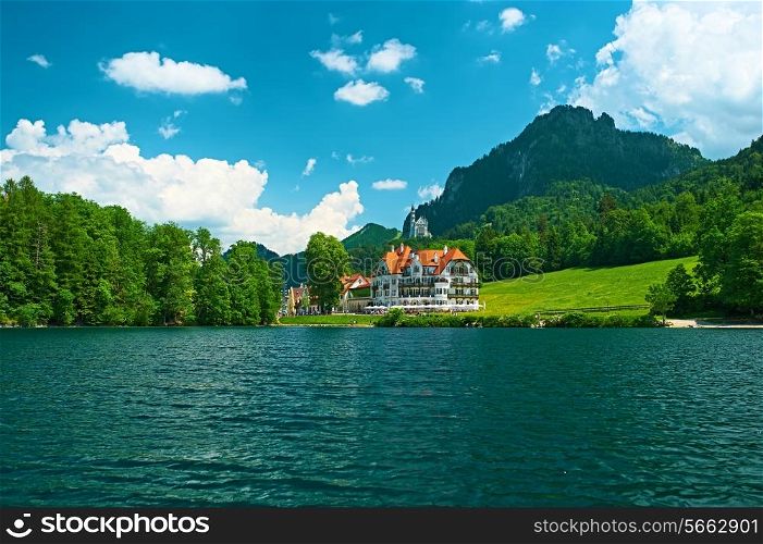 Alpsee lake at Hohenschwangau near Munich in Bavaria, Germany