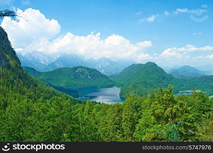 Alpsee lake at Hohenschwangau near Munich in Bavaria, Germany