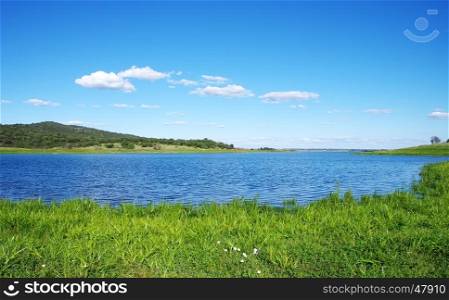 Alqueva lake near Monsaraz village, Portugal