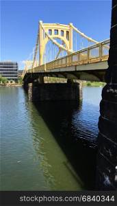 Also known as the Roberto Clemente Bridge this span takes people in and out of Pittsburg