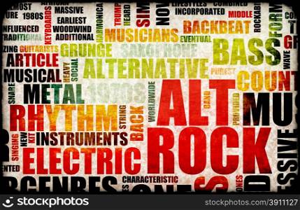 Alt Rock. Alt Rock Music Poster Art as Background
