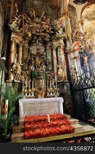 Altar in a cathedral, Hall, Austria