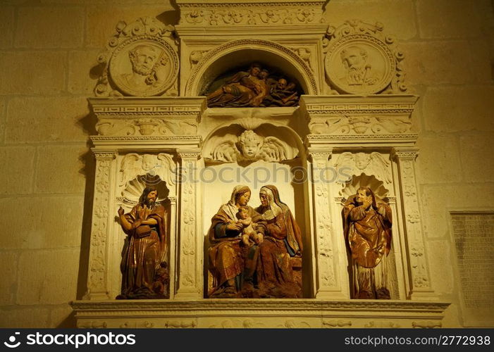 Altar in The Cathedral In Burgos, Spain