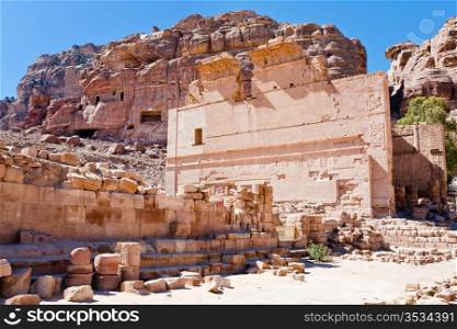 altar of Temple of Dushares in Petra, Jordan
