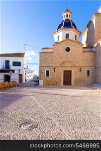 Altea old village Church typical Mediterranean at Alicante Spain