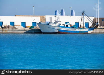 Altea village in alicante por fishing boat at Spain Valencian Community