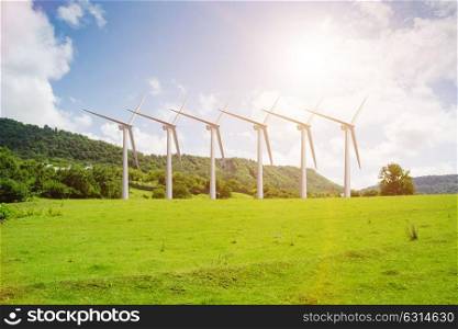 Alternative energy concept with windmills